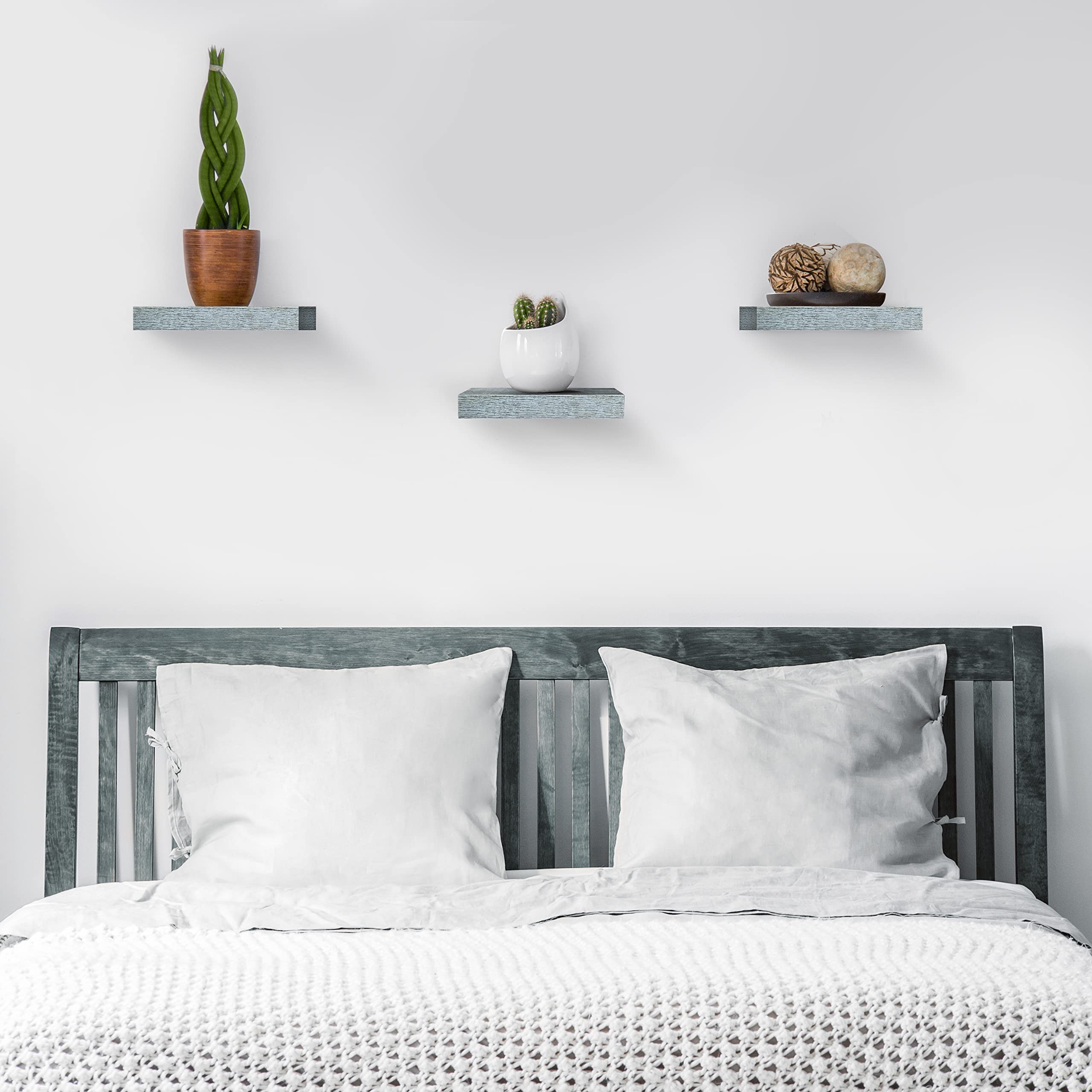 Floating Shelves - Square Mounted Display Ledge for Room Decor in The Bathroom