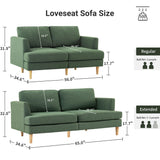 Small Couches for Small Spaces Love Seat with 2 Seat