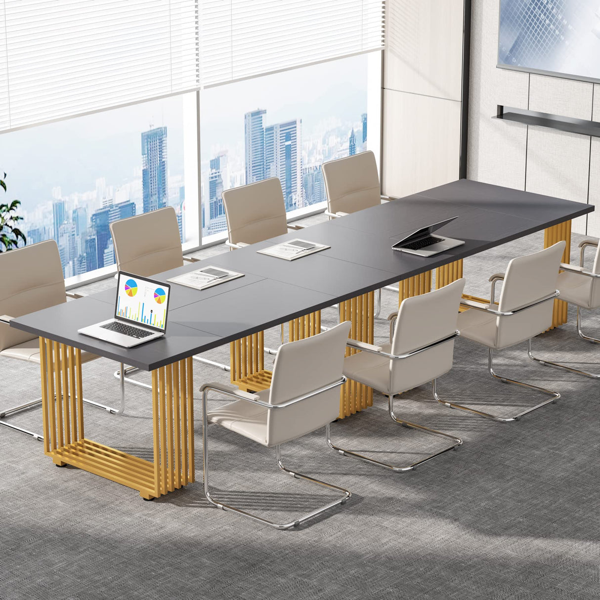 70.9" Modern Executive Desk, Wood Office Desk