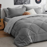 King Size Comforter Set - 7 Pieces Reversible King Bed in a Bag