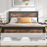 Queen Size Bed Frame with 4 Storage Drawers