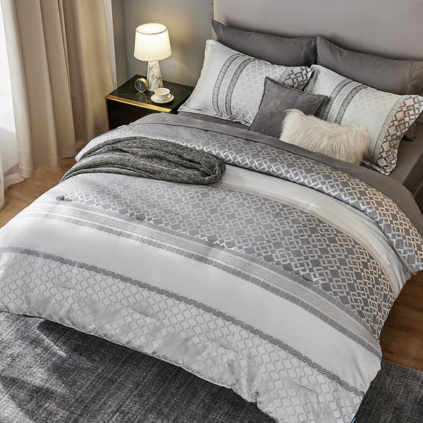 7 Pieces Hotel Style King Sized Comforter Bedding Set