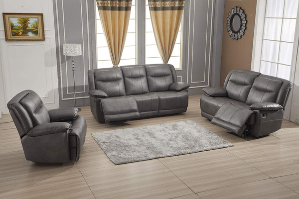 Bonded Leather Reclining Sofa Couch Set Living Room Set 8006
