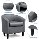 Accent Chair, Modern Barrel Chairs Comfy Club Chairs Cozy Accent Chair