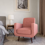 Armchair Single Sofa, Contemporary Vintage Upholstered Linen Accent Chair