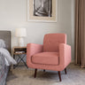 Armchair Single Sofa, Contemporary Vintage Upholstered Linen Accent Chair