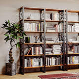 Open Large Bookcase, Industrial Style Shelves