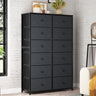 12 Drawer Dresser, Tall Dressers for Bedroom with Wooden Top and Metal Frame