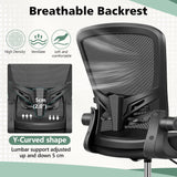 Ergonomic Tall Office Chair with Flip-up Armrests Executive Desk Chair