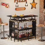 Home Bar Unit, L-Shaped Liquor Bar Table