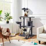 Multi-Level Cat Tree Tower Condo with Scratching Posts, Platform & Hammock