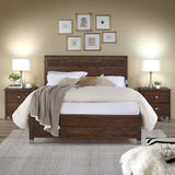 Baja Rustic Style Platform Bed/Solid Wood/No Box Spring Needed