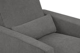 Piper Upholstered Recliner and Swivel Glider in Dark Grey