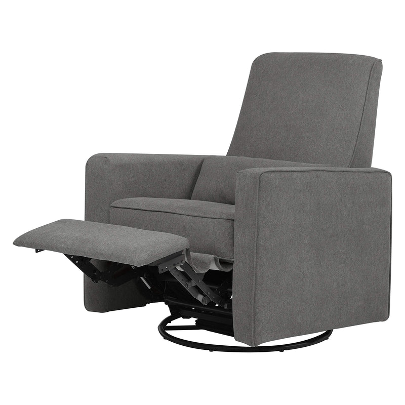 Piper Upholstered Recliner and Swivel Glider in Dark Grey