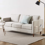 Fabric Loveseat Sofa Couch with Armrest Pockets