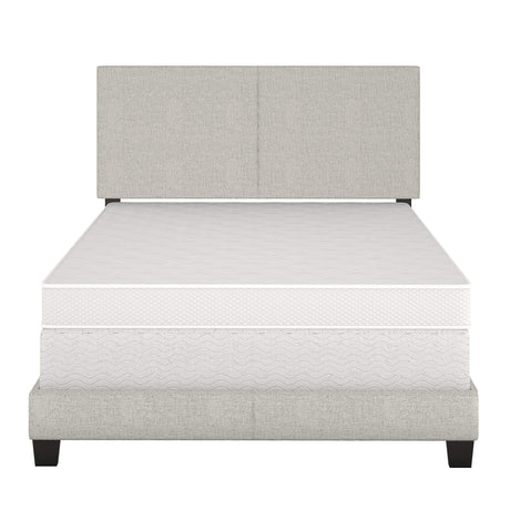 Milan Linen Fabric Upholstered Platform Bed Frame w/Adjustable Headboard, no Noise