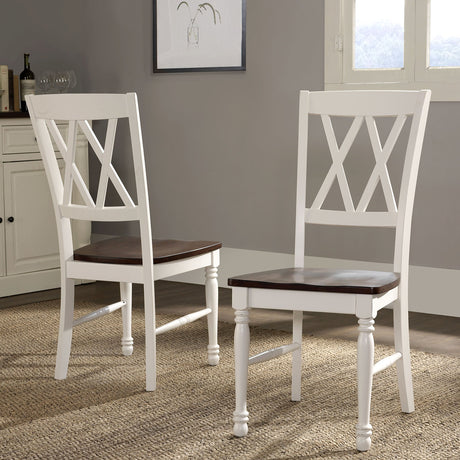 Shelby Dining Chairs (Set of 2), Distressed White