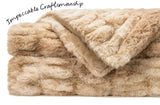 Premium Ruched Faux Fur Throw Blanket - Luxurious