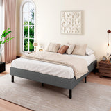 Full Size Upholstered Platform Bed Frame/Wood Slats Support