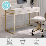 Drawers in White with Polished Brass Hardware