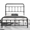 Queen-Bed-Frame-Metal Platform Bed Frame with 49" High-Headboard - Solid Quite Easy