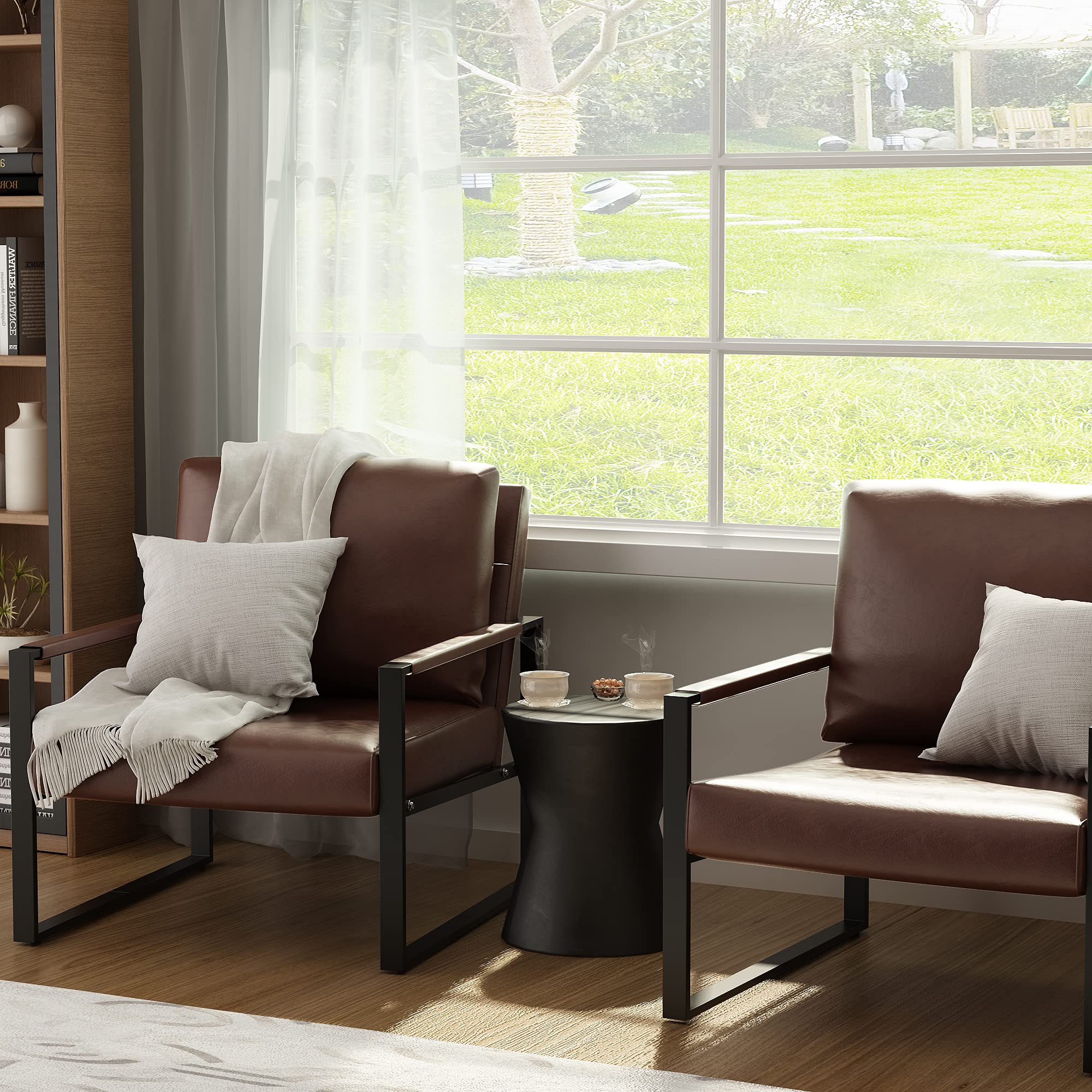 Accent Chair Sofa Chair with Extra-Thick Padded Backrest and Seat Cushion Single Sofa