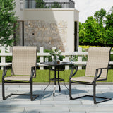 High Back Patio Chairs in All Weather Breathable Textile Fabric