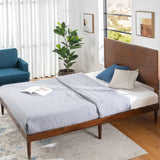 Raymond Wood Platform Bed Frame with Adjustable Wood Headboard