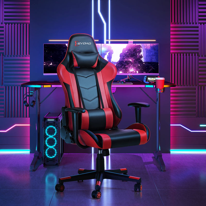 Ergonomic Gaming Chair Racing Style Adjustable Height High Back PC Computer Chair with Headrest and Lumbar Support