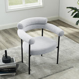 Dining Side Chair, Modern Upholstered Loop Yarns Side Chair