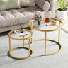 Gold Nesting Coffee Table Set of 2