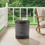 Ball & Cast End Concrete Accent Side Table, Two Tone