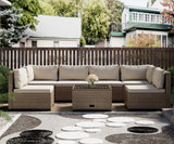 7 Piece Patio Furniture Set,Outdoor Furniture Patio Sectional Sofa