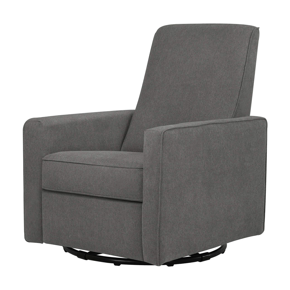 Piper Upholstered Recliner and Swivel Glider in Dark Grey