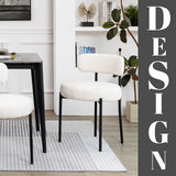 White Dining Chairs Set of 2,  Kitchen Dining Room Chairs