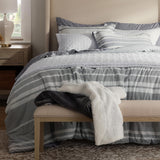 Grey White Striped Comforter for Queen Size Bed