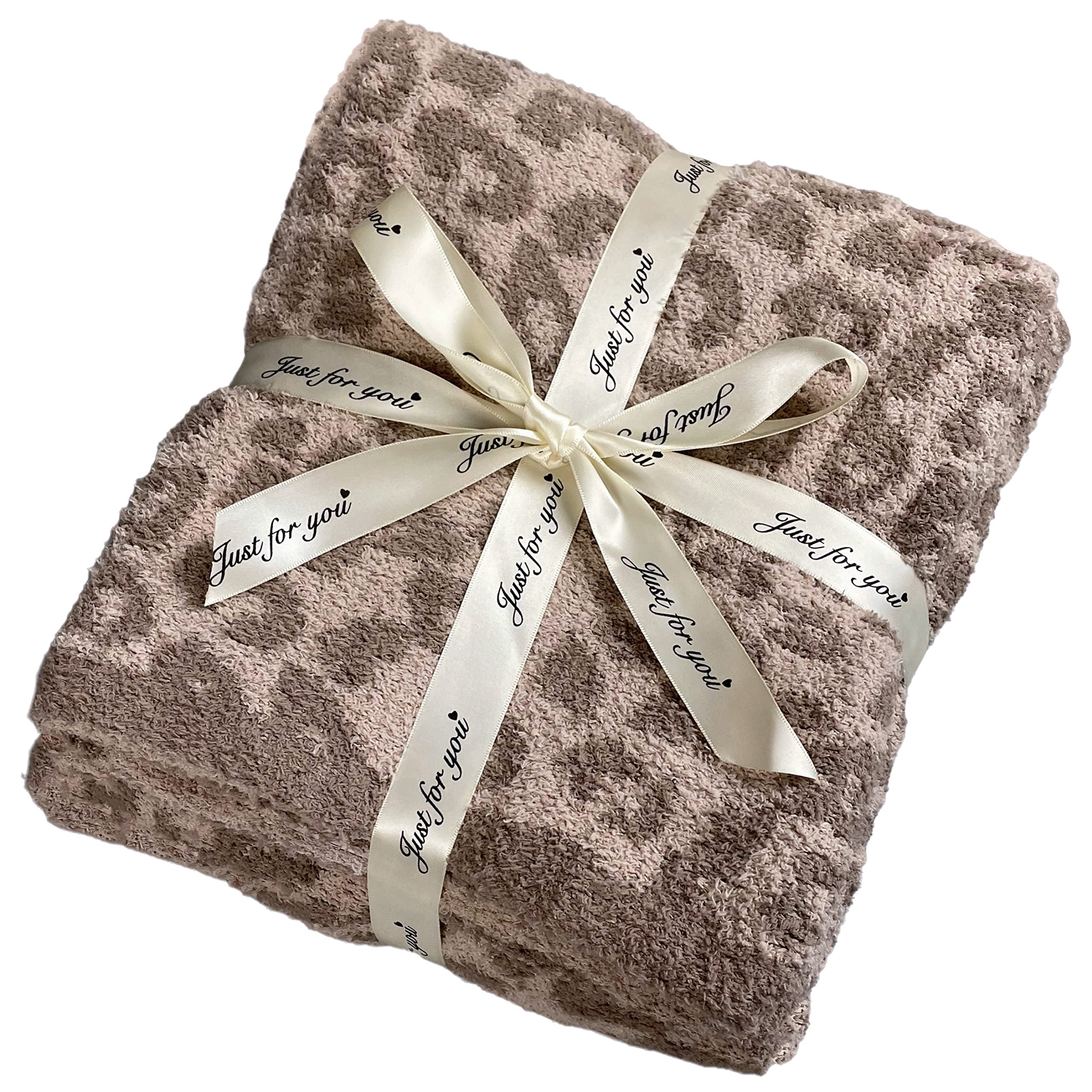 Leopard Knit Throw Blanket Soft Plush Fluffy Cheetah Print  Blanket Lightweight