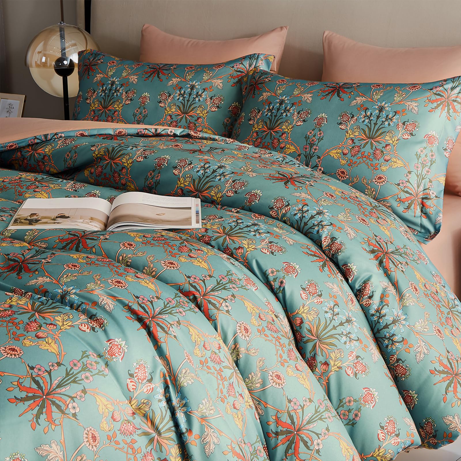 King Size Comforter Set; Bed in A Bag 7 Pieces Comforter Sets; Ultra-Soft Lightweight