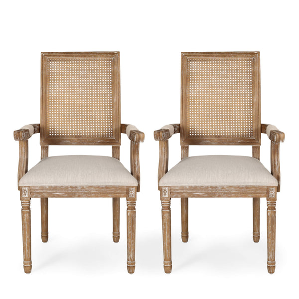Maria DINING CHAIR SETS, Wood, Beige + Natural