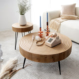 2-Piece Modern Farmhouse Living Room Coffee Table Set