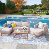 Outdoor Sectional Rattan Cushion Sofa Couch Conversation Set