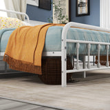 Queen Bed Frame with Headboard and Footboard Metal Bed Frame Vintage Sturdy Mattress Foundation