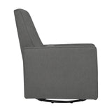 Piper Upholstered Recliner and Swivel Glider in Dark Grey