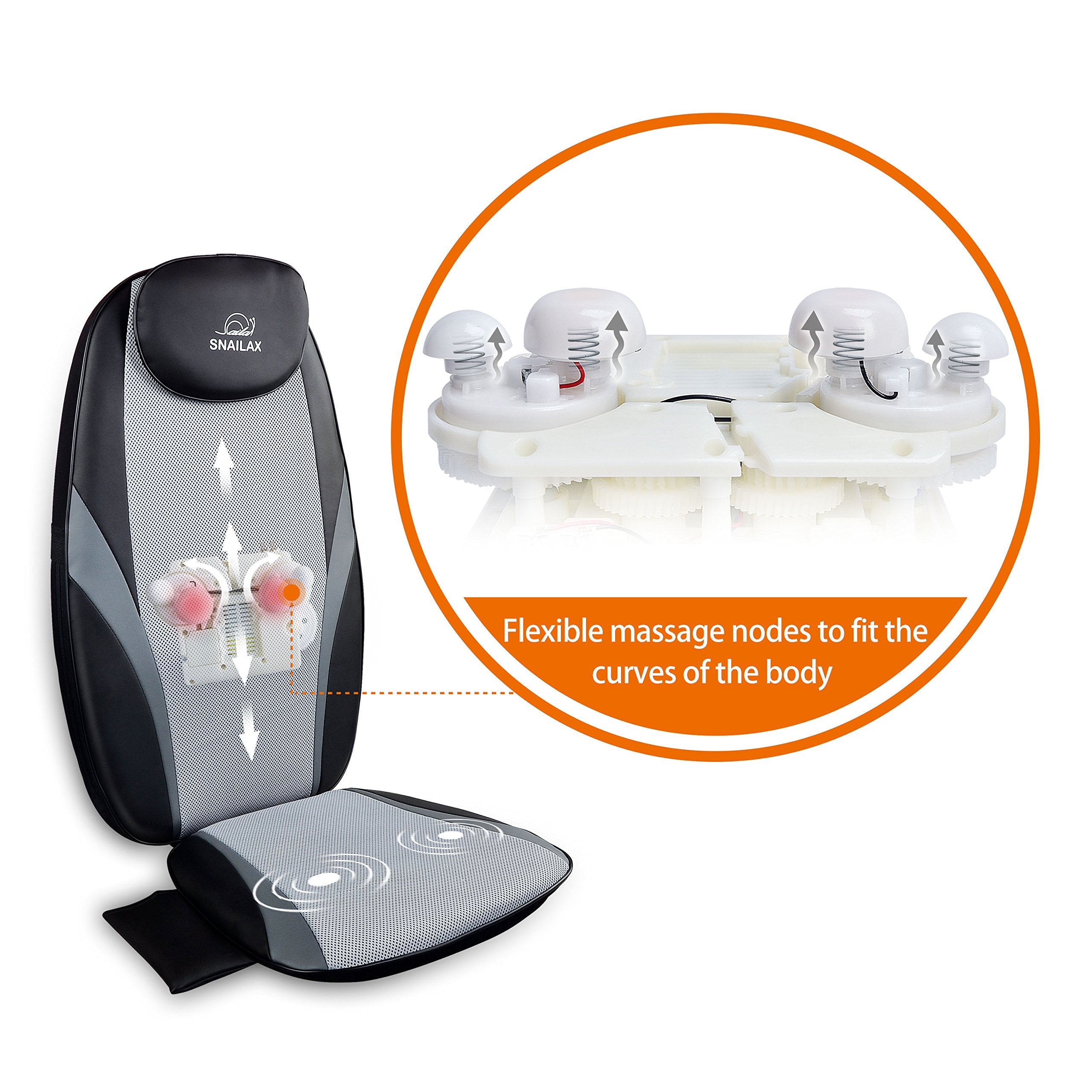 TheraCush Shiatsu Back Massager with Heat – Spot Massage & Vibration Seat