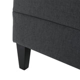 Christopher Knight Home Zahra Ottoman, Dark Grey