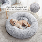 Calming Dog & Cat Bed, Anti-Anxiety Donut Cuddler Warming Cozy Soft Round Bed