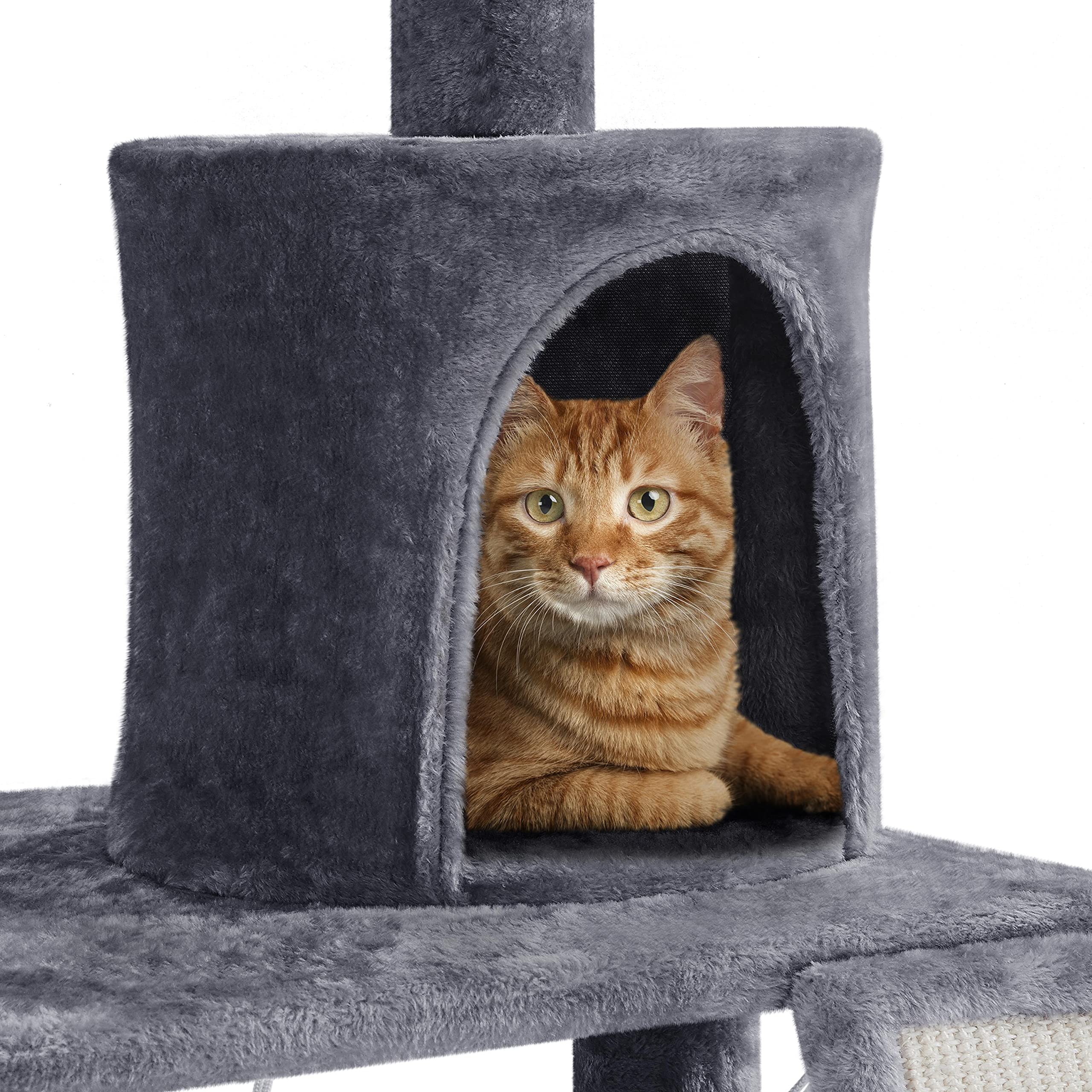Multi-Level Cat Tree Tower Condo with Scratching Posts, Platform & Hammock