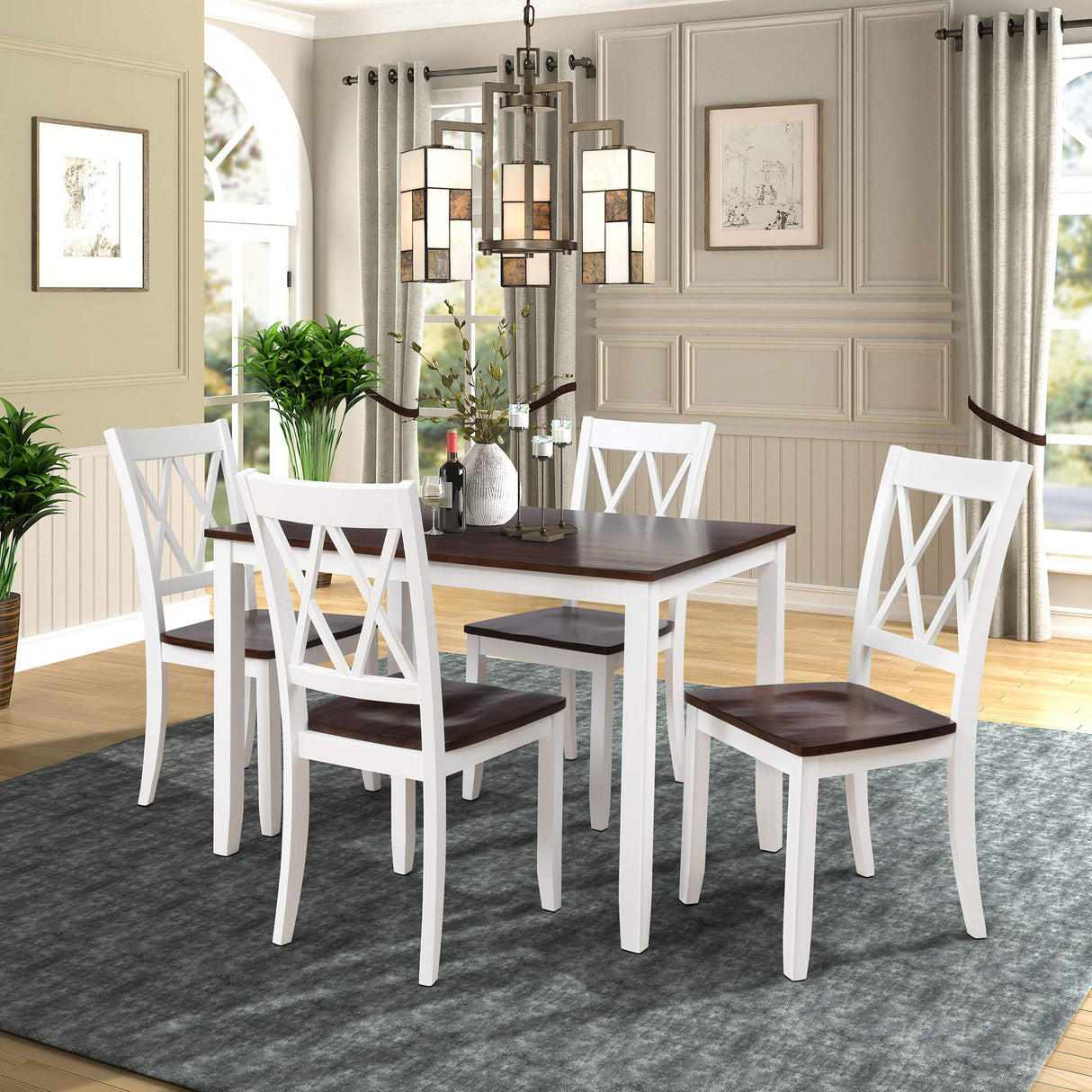 Dining Table Set, Dining Room Set for 4, Kitchen Table Sets, Wood Dining Table