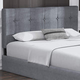 Upholstered Queen Size Platform Bed Frame with 4 Storage Drawers