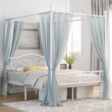 Full Canopy Bed Frames Graceful Scroll Metal Canopy